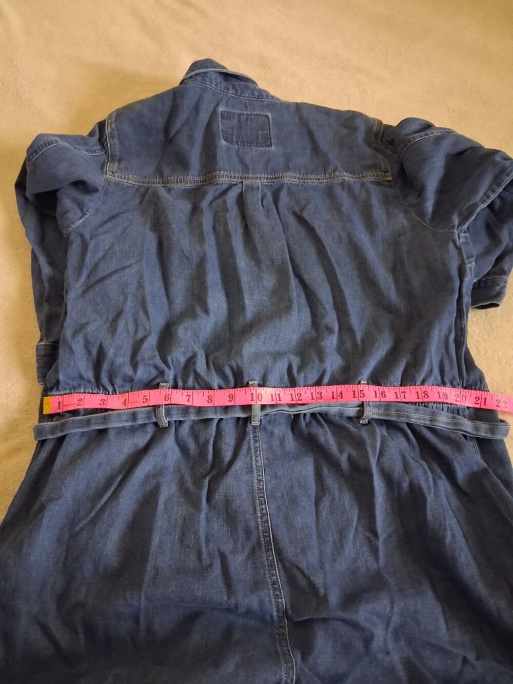 American Eagle Women's Size XXL Denim Button Down Long Sleeve Romper - Picture 13 of 16